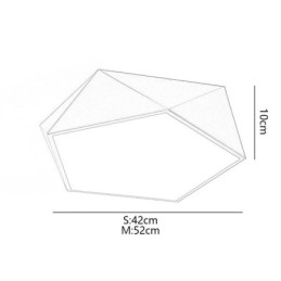 Plafoniera din acrilic cu montaj geometric auriu