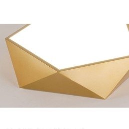 Plafoniera din acrilic cu montaj geometric auriu