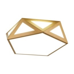 Plafoniera din acrilic cu montaj geometric auriu