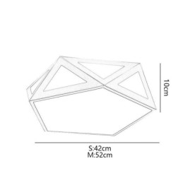 Plafoniera din acrilic cu montaj geometric auriu