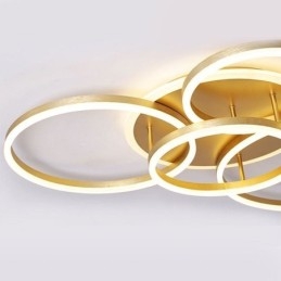 Plafoniera modernă din acrilic cu montare încastrabilă Halo Ring