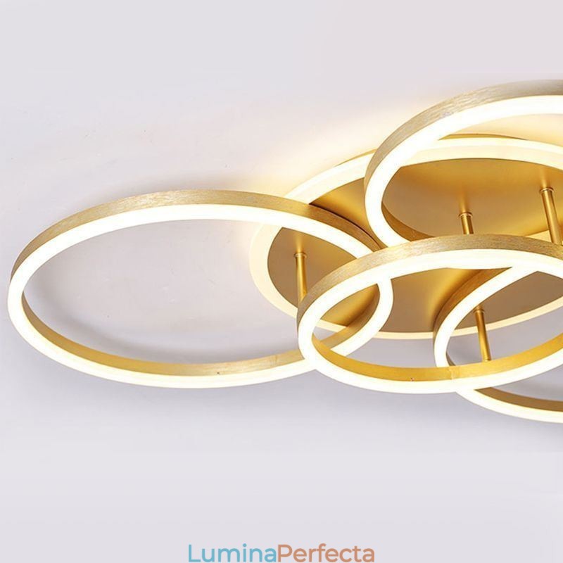 Plafoniera modernă din acrilic cu montare încastrabilă Halo Ring