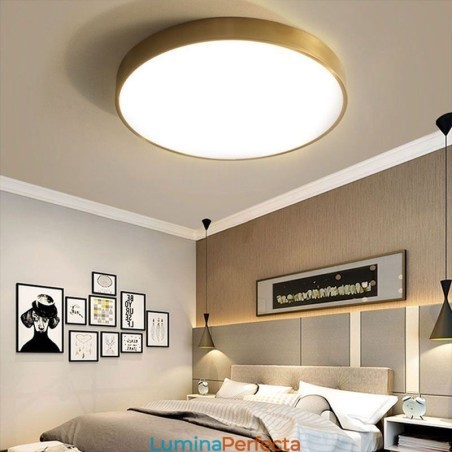 Plafoniera rotundă, modernă, din acrilic, auriu Plafoniera rotundă, modernă, din acrilic, auriu
