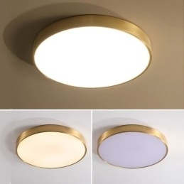 Plafoniera rotundă, modernă, din acrilic, auriu