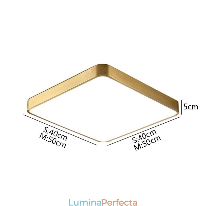 Plafoniera pătrată acrilică minimalistă cu montare încastrabilă