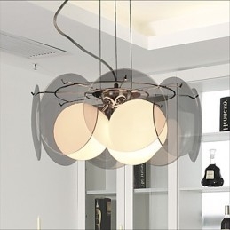 oferte Milano Stil Moda Simplu Candelabru Light Smoke Grey Glass