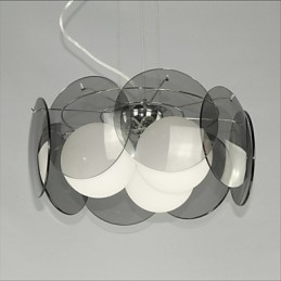 oferte Milano Stil Moda Simplu Candelabru Light Smoke Grey Glass