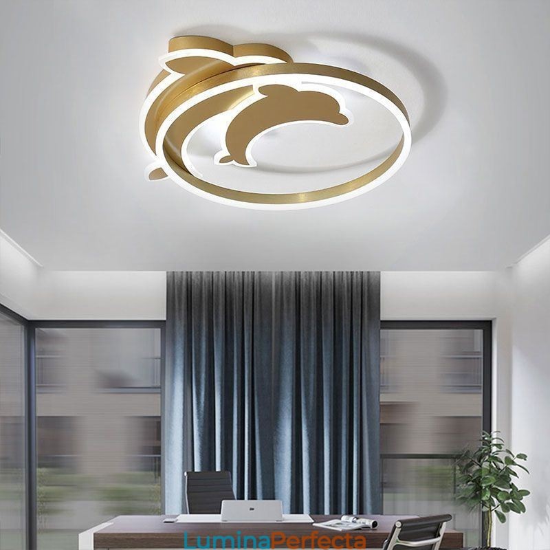 Plafoniera Gold Dolphin