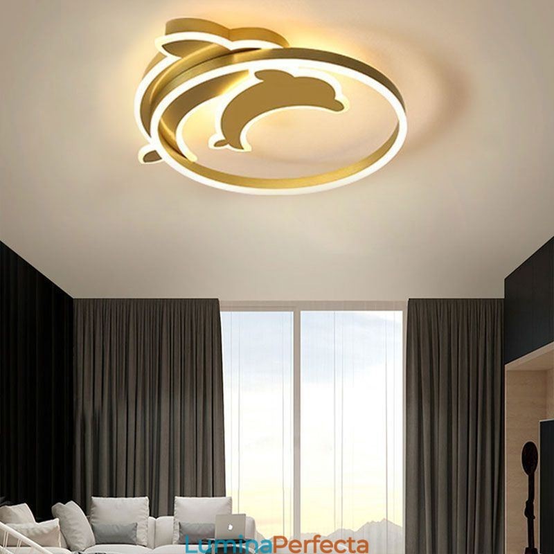 Plafoniera Gold Dolphin