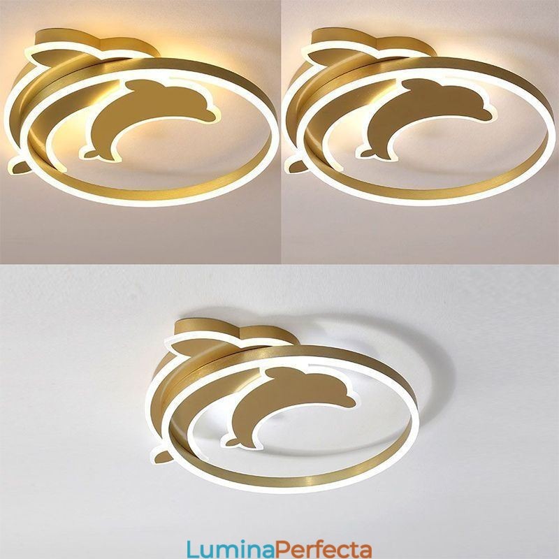 Plafoniera Gold Dolphin