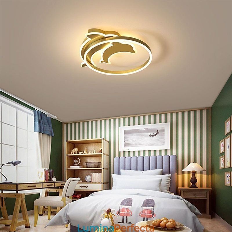 Plafoniera Gold Dolphin