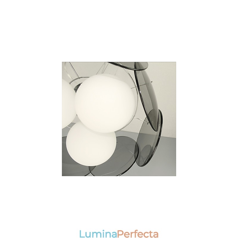 oferte Milano Stil Moda Simplu Candelabru Light Smoke Grey Glass