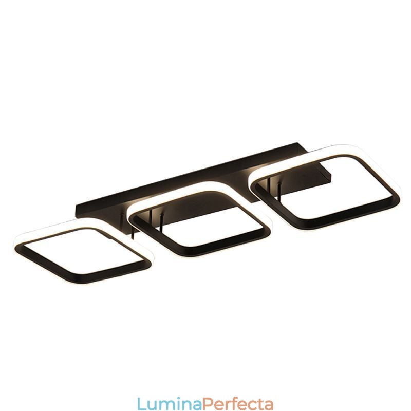 Plafoniera modernă, minimalistă, cu cadru pătrat din acrilic