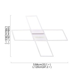 Plafoniera minimalistă din acrilic în formă de X