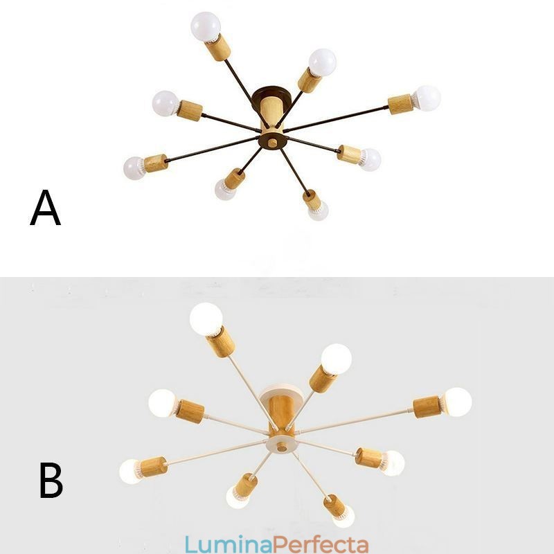 Candelabru modern din ramură din lemn Magic Beans