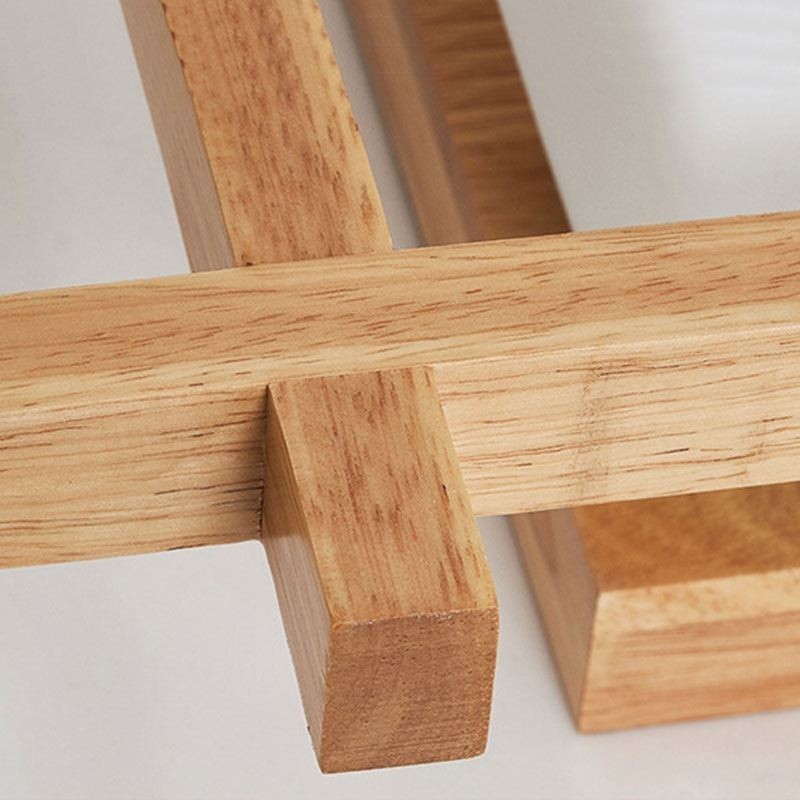 Plafoniera Nordic Square Grid, cu montare incastrata, din lemn de cauciuc