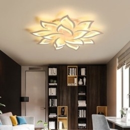 Plafoniera modernă, simplă, din acrilic, în formă de floarea soarelui