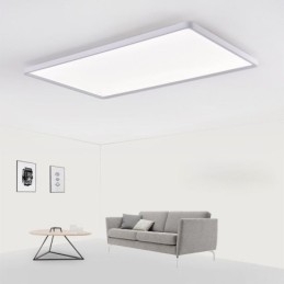 Plafoniera albă cu lampă super subțire cu montare încastrabilă