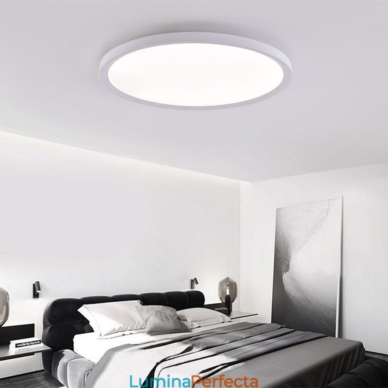 Plafoniera rotundă nordică super subțire de iluminat cu lampă rotundă din aluminiu