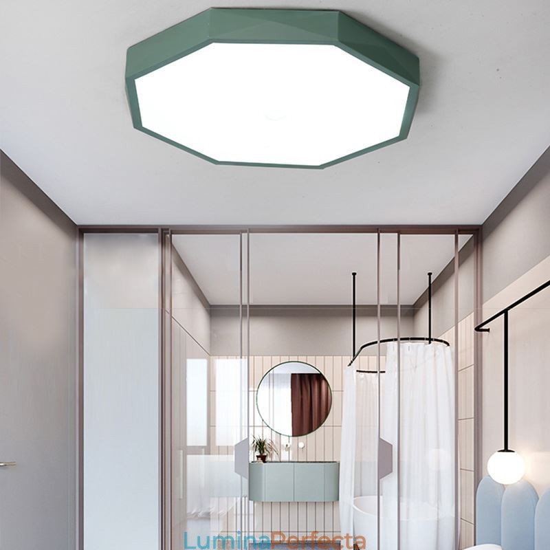 Plafoniera modernă cu design hexagonal special cu montare încasată Lampă ultra subțire