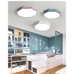 Plafoniera modernă cu montaj încastrat cu design special octogonal. Lampă ultra subțire