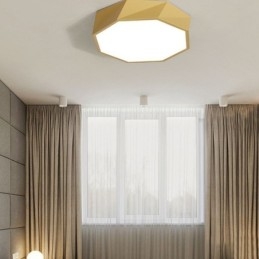 Plafoniera modernă cu montaj încastrat cu design special octogonal. Lampă ultra subțire