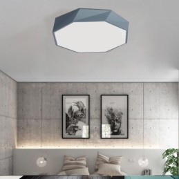 Plafoniera modernă cu montaj încastrat cu design special octogonal. Lampă ultra subțire