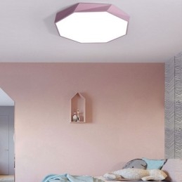 Plafoniera modernă cu montaj încastrat cu design special octogonal. Lampă ultra subțire