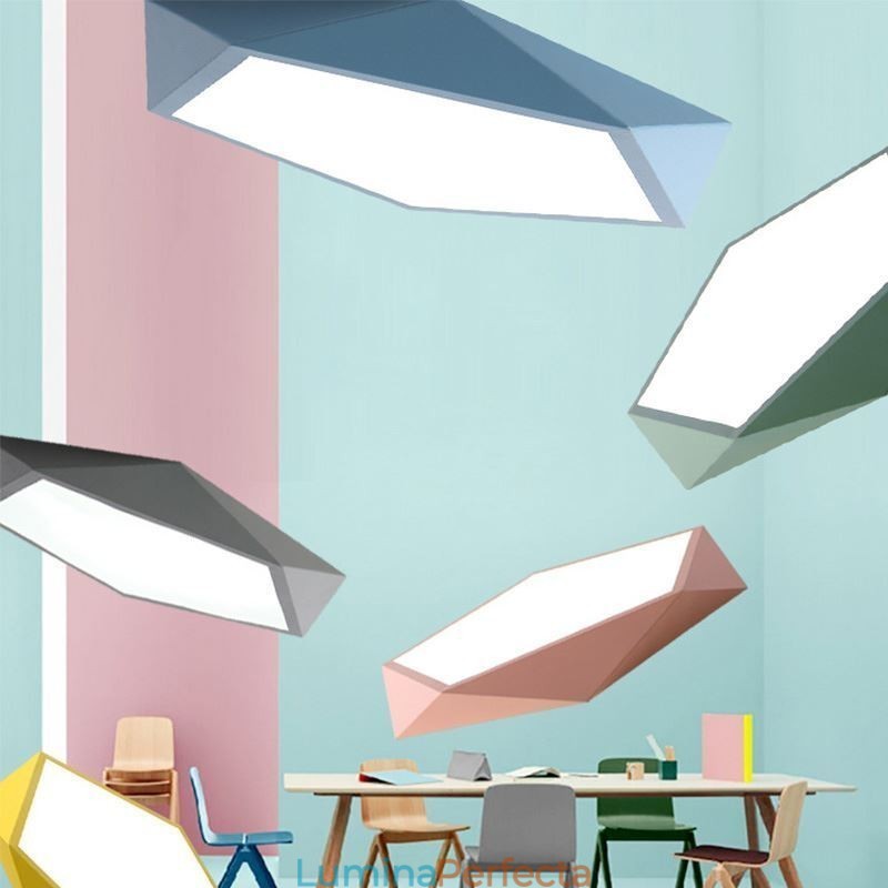 Plafoniera modernă cu design diamant cu montare încastrabilă Lumină ultra subțire pentru casă