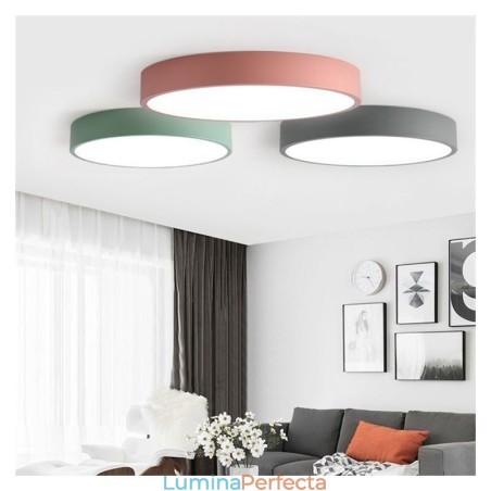 Plafoniera ultra-subțire contemporană cu lampă rotundă Plafoniera ultra-subțire contemporană cu lampă rotundă