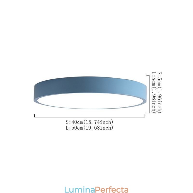 Plafoniera ultra-subțire contemporană cu lampă rotundă
