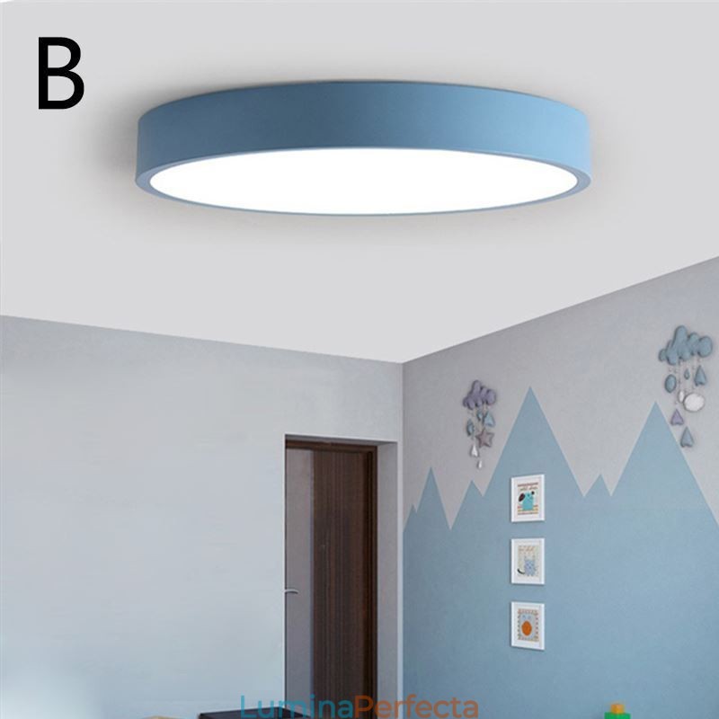 Plafoniera ultra-subțire contemporană cu lampă rotundă