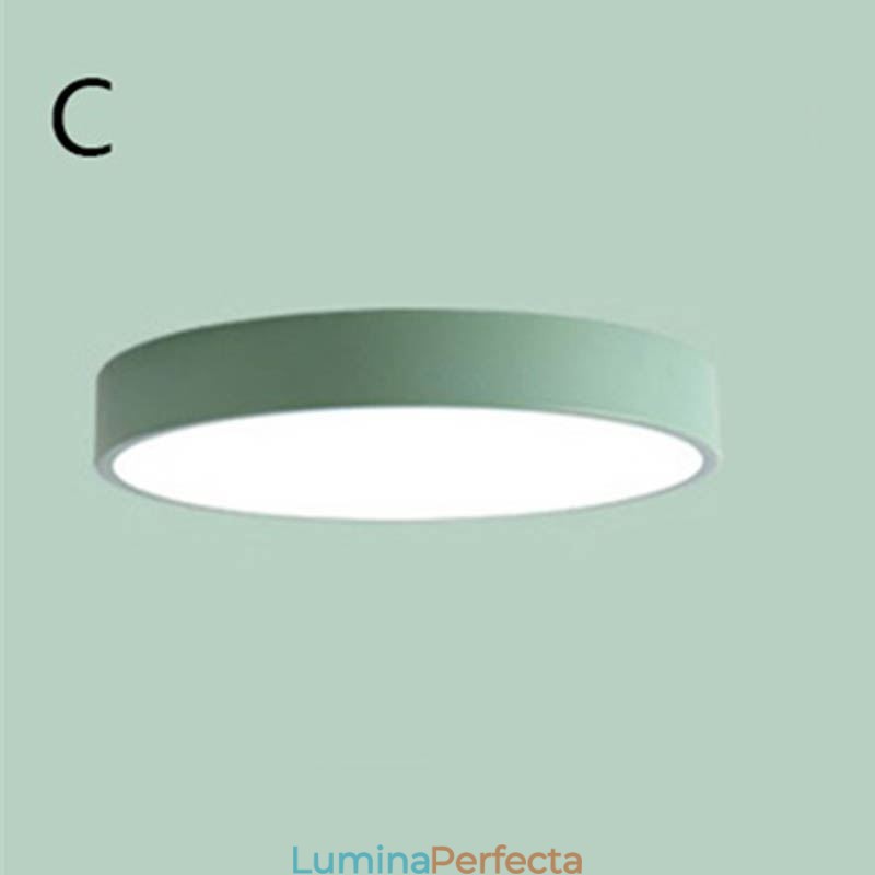Plafoniera ultra-subțire contemporană cu lampă rotundă