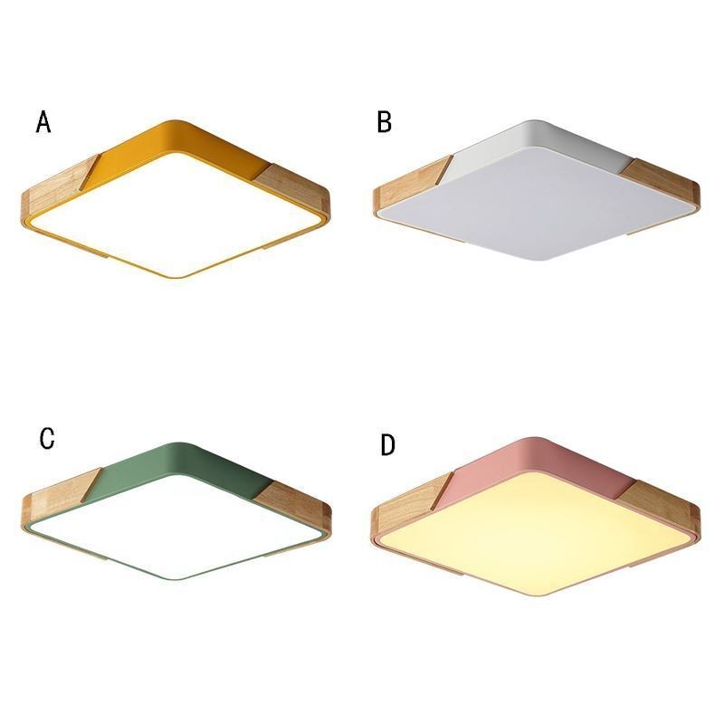 Plafoniera simplă cu cadru din lemn, cu design super subțire