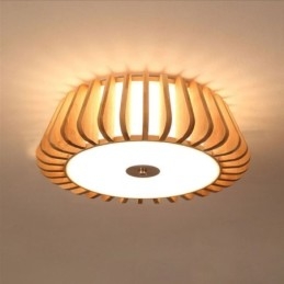 Plafonul creativ din bambus, rotund, nordic