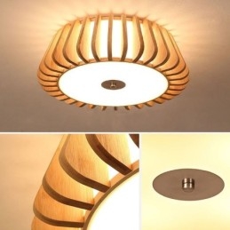 Plafonul creativ din bambus, rotund, nordic