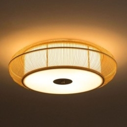 Plafoniera rotundă japoneză creativă din bambus special chineză