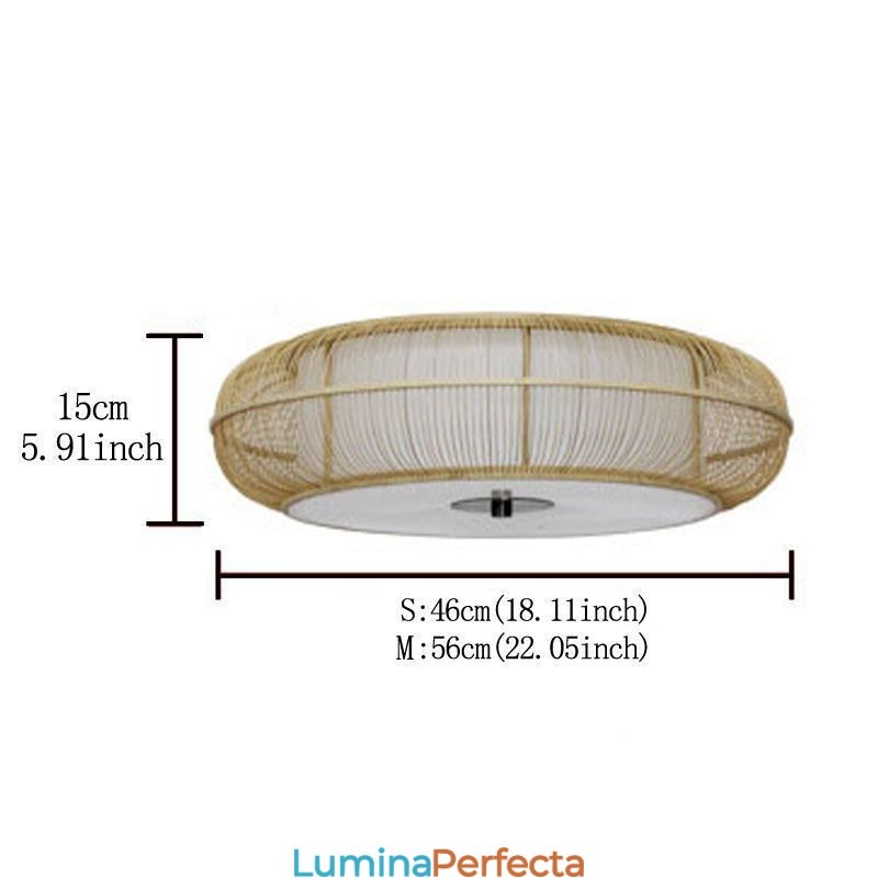 Plafoniera rotundă japoneză creativă din bambus special chineză