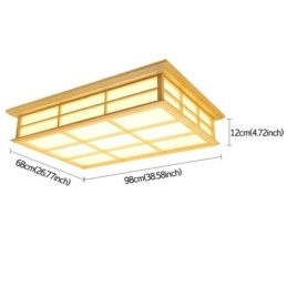 Plafoniera cuboidă japoneză Plafoniera din lemn masiv