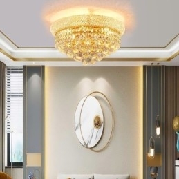 Plafoniera de lux din cristal cu lumină europeană