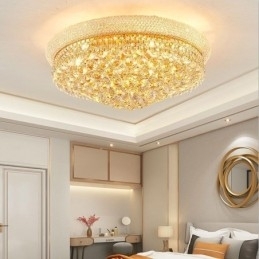 Plafoniera de lux din cristal cu lumină europeană