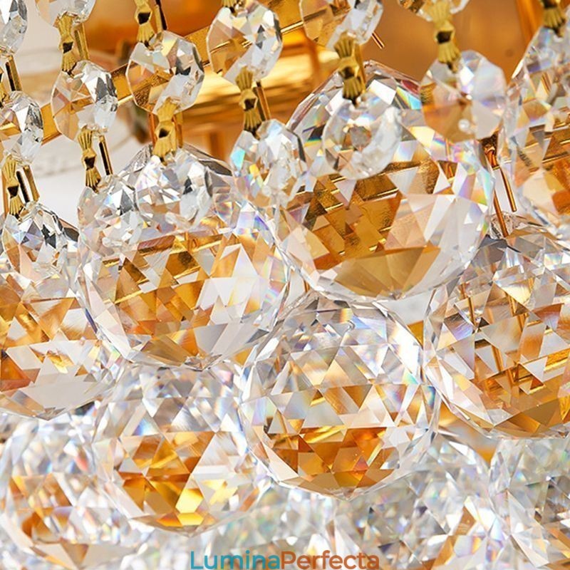 Plafoniera de lux din cristal cu lumină europeană