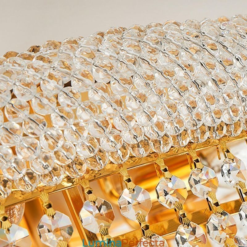 Plafoniera de lux din cristal cu lumină europeană