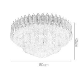 Plafoniera decorativă de lux, rotundă, galvanizată, cu montare încastrabilă din cristal Phoenix Tail