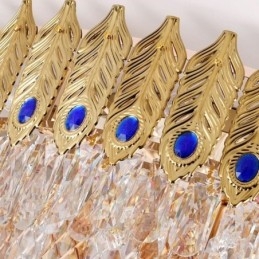 Plafoniera decorativă de lux, rotundă, galvanizată, cu montare încastrabilă din cristal Phoenix Tail