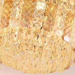 Plafoniera decorativă de lux, rotundă, galvanizată, cu montare încastrabilă din cristal Phoenix Tail