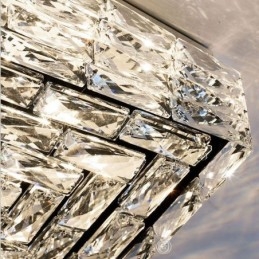 Plafoniera din cristal cu montare încasată, reglabilă în trei culori