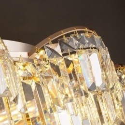 Plafoniera rotundă de lux cu montare încastrabilă cu cristal