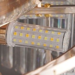 Plafoniera rotundă de lux cu montare încastrabilă cu cristal