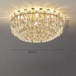 Plafoniera rotundă cu decorare cu cristale de lux